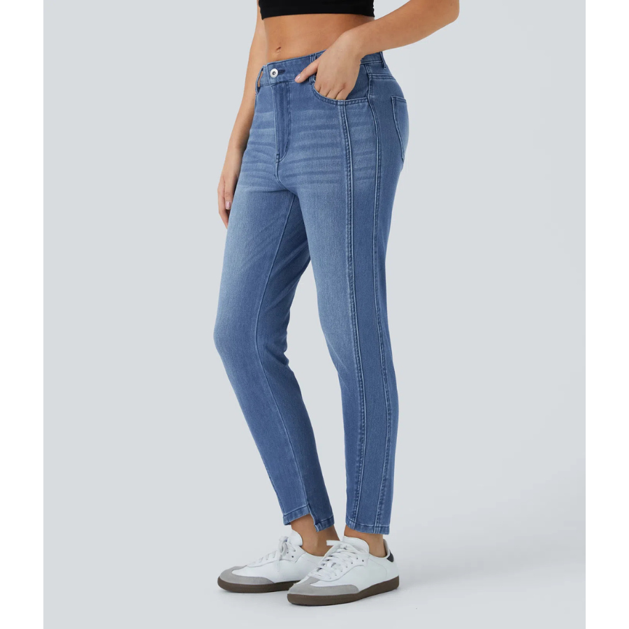 BumFlair – Smooth Comfort Zipper Pocket Jeans for Women