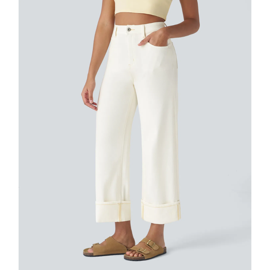 BumFlair - Stretch-Fit High-Waist Wide-Leg Jeans for Women