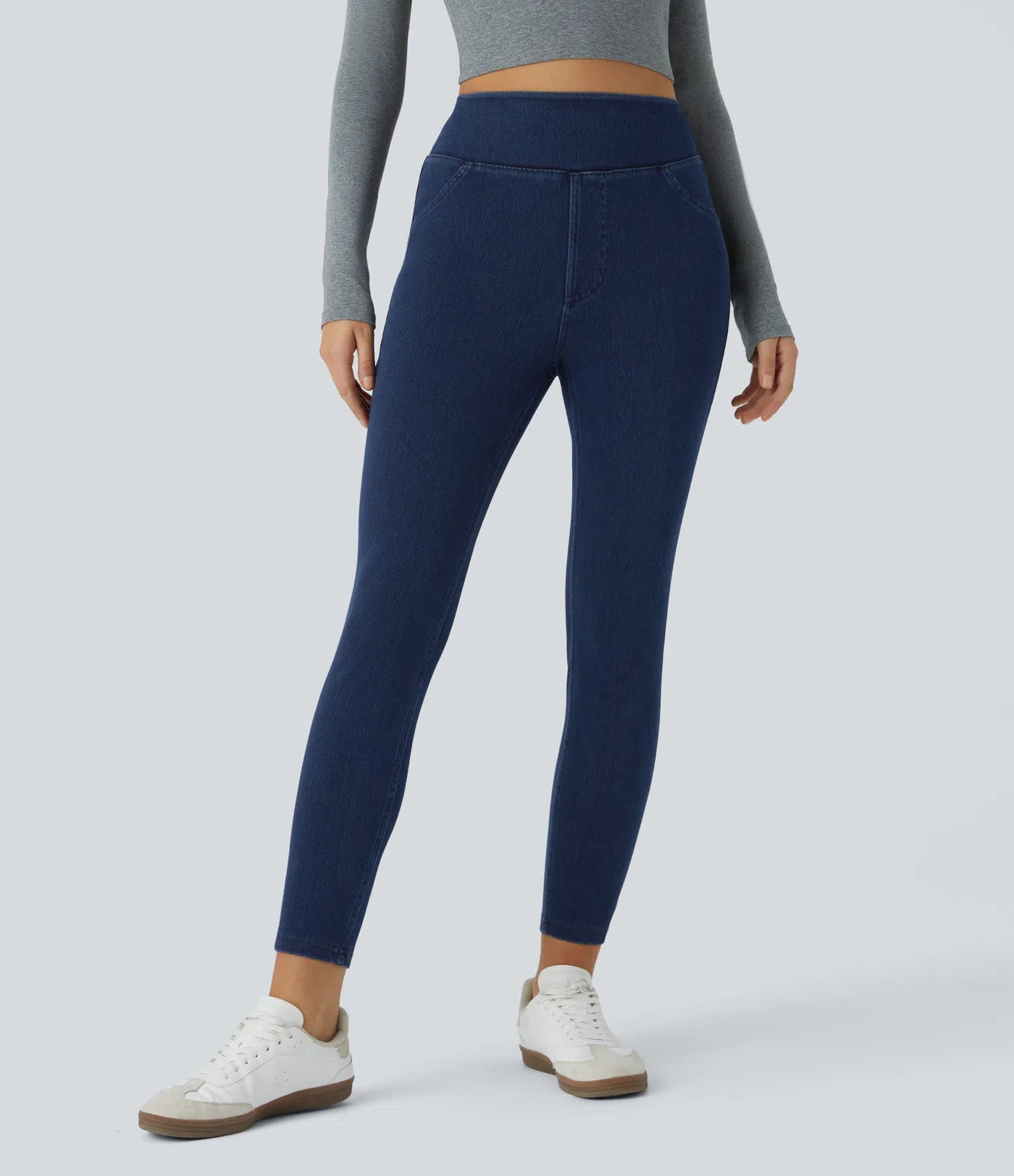 BumFlair - High Waisted Pocket Denim Casual Leggings
