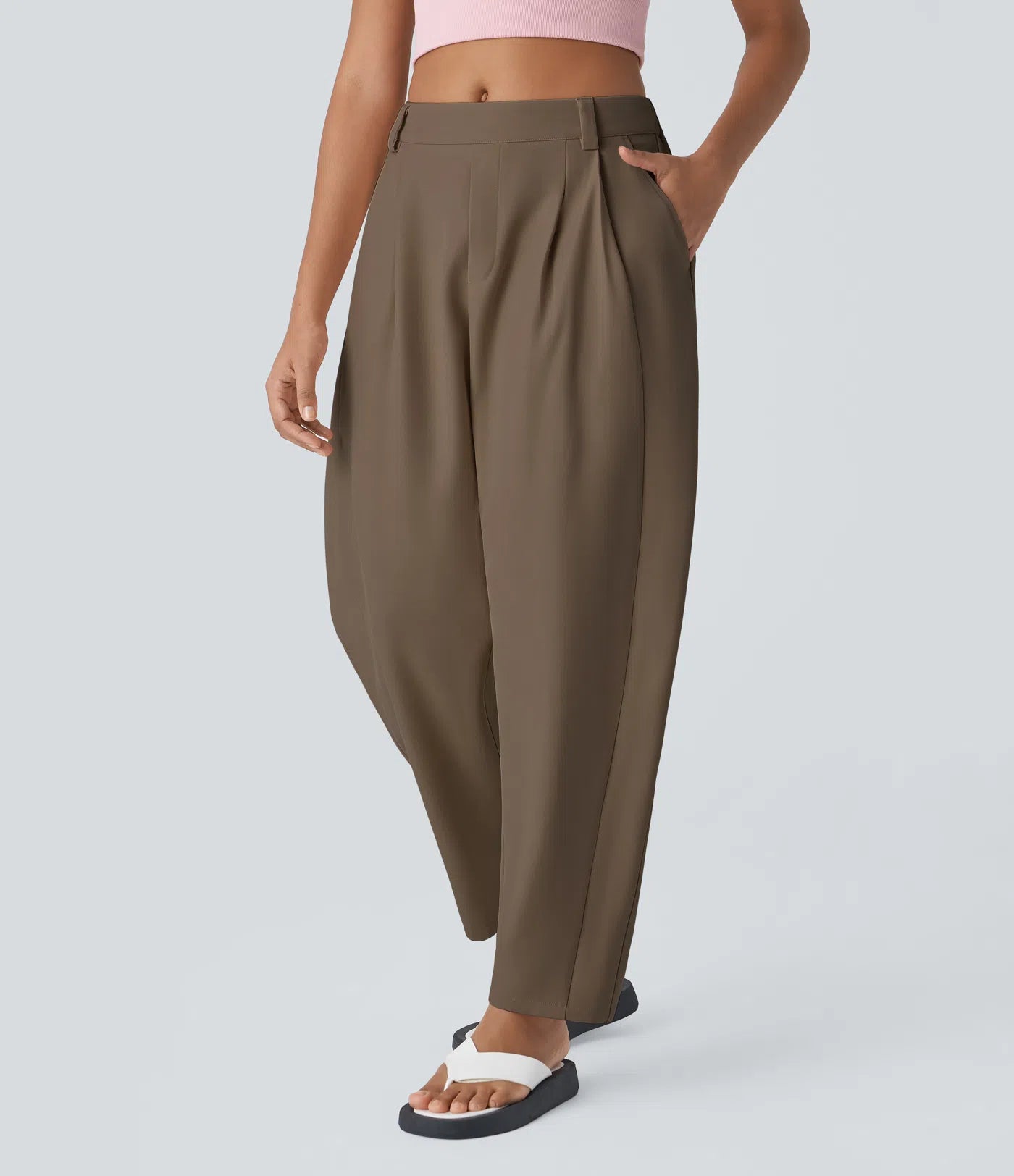 BumFlair – Mid Rise Pocket Barrel Leg Work Pants