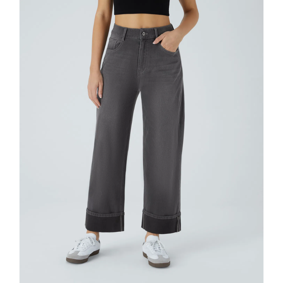 BumFlair - Stretch-Fit High-Waist Wide-Leg Jeans for Women