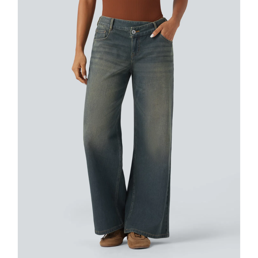 BumFlair - Stretch Comfort Wide-Leg Jeans for Women