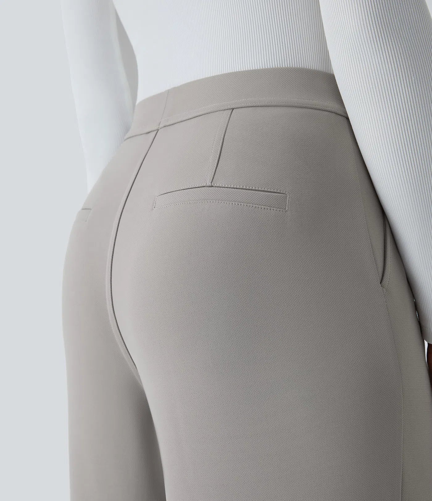 BumFlair – High Waisted Pocket Straight Leg Crepe Work Pants