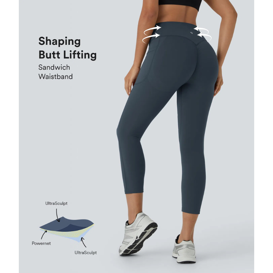 BumFlair - Butt-Lifting Tummy-Control Capri Leggings for Training