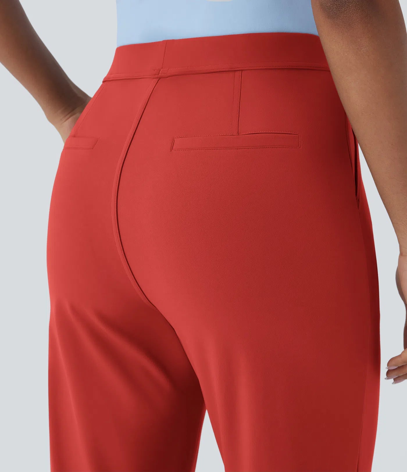 BumFlair - DayStretch High Waisted Pocket Ankle Length Tapered Work Pants