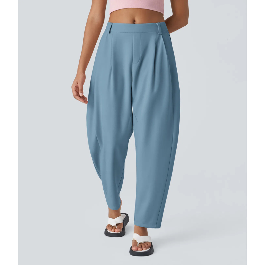 BumFlair – Flexible Comfort Barrel Leg Pants for Women