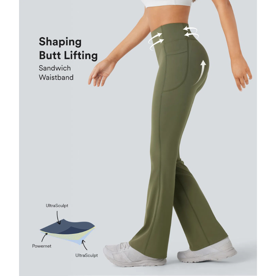 BumFlair - Tummy Control & Butt-Lifting Bootcut Leggings for Women