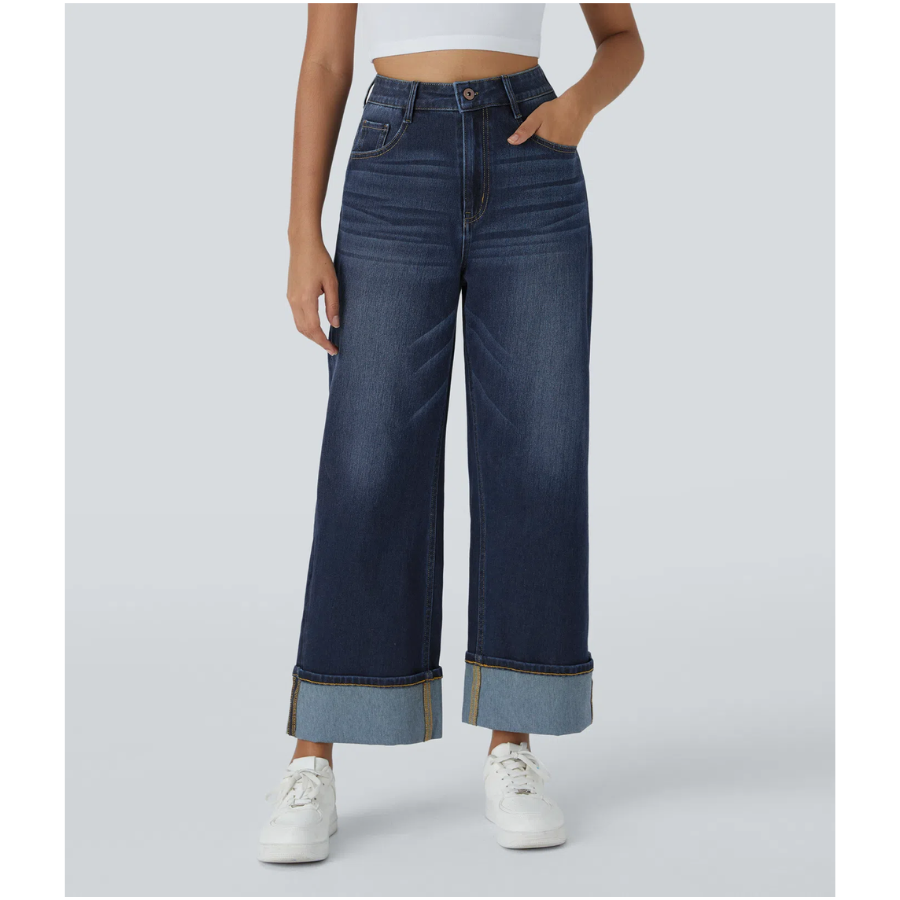 BumFlair - Stretch-Fit High-Waist Wide-Leg Jeans for Women