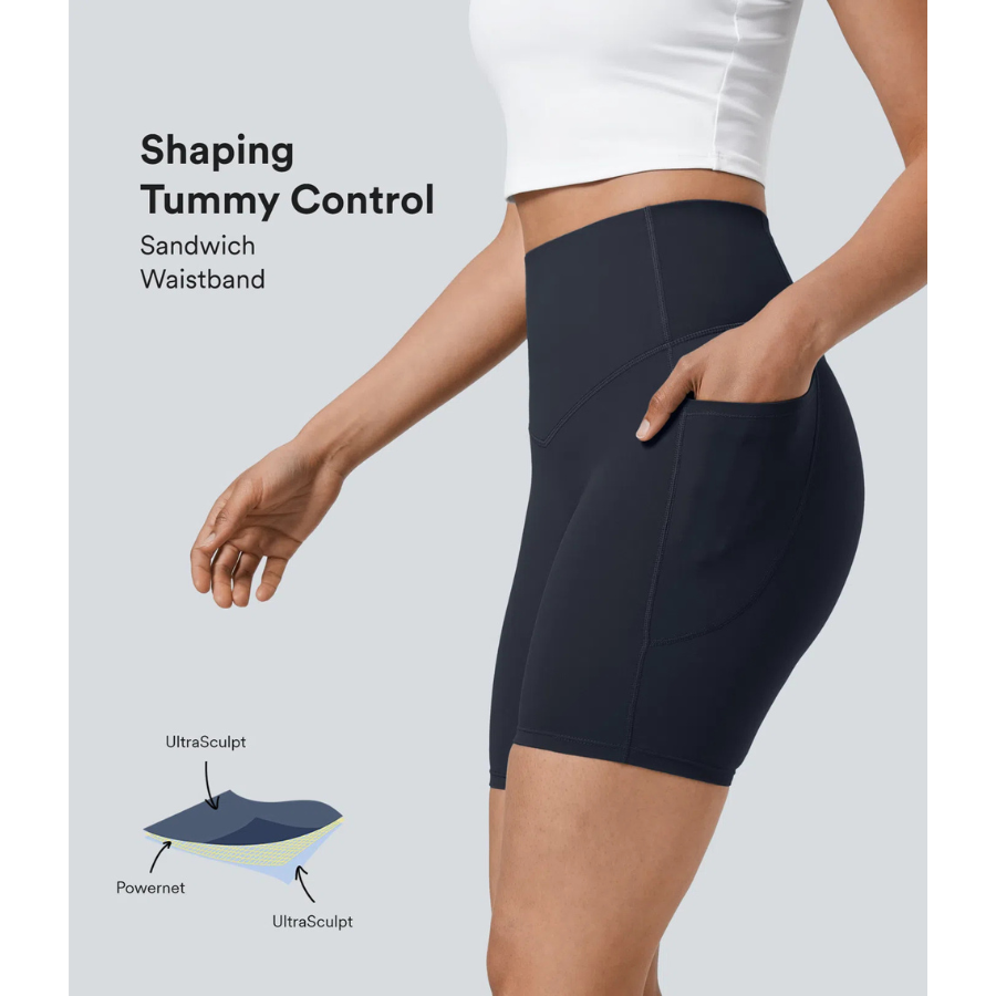 BumFlair - Tummy Control Shaping Biker Shorts for Training