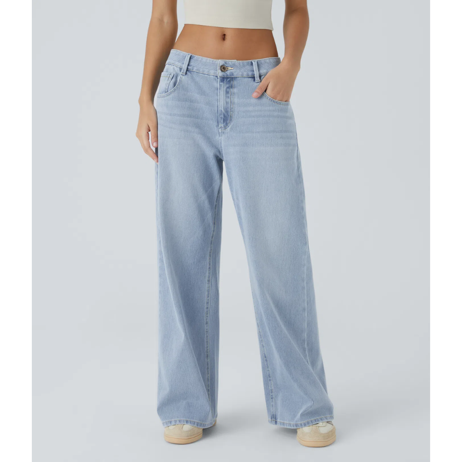 BumFlair - Lightweight Flexible Wide-Leg Casual Jeans for Women