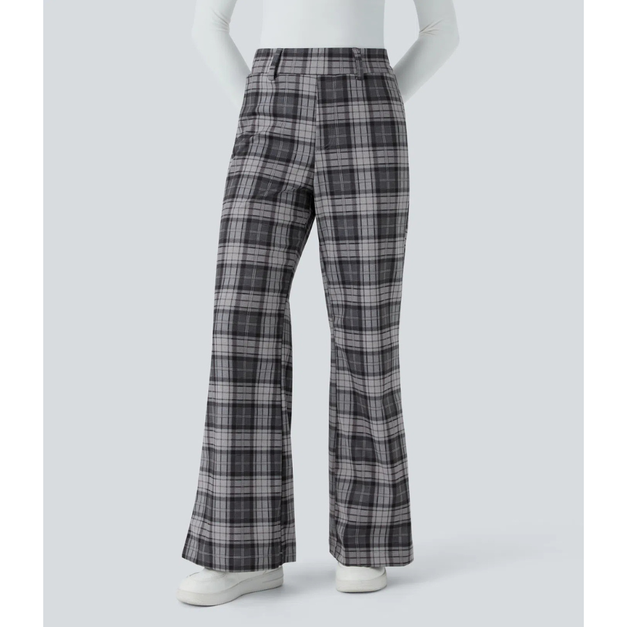 BumFlair – Everyday Comfort Wide Leg Plaid Pants for Women