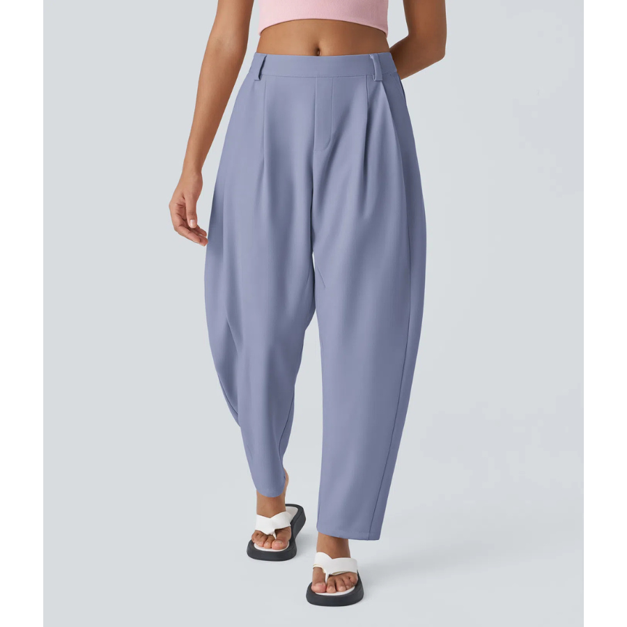 BumFlair – Flexible Comfort Barrel Leg Pants for Women