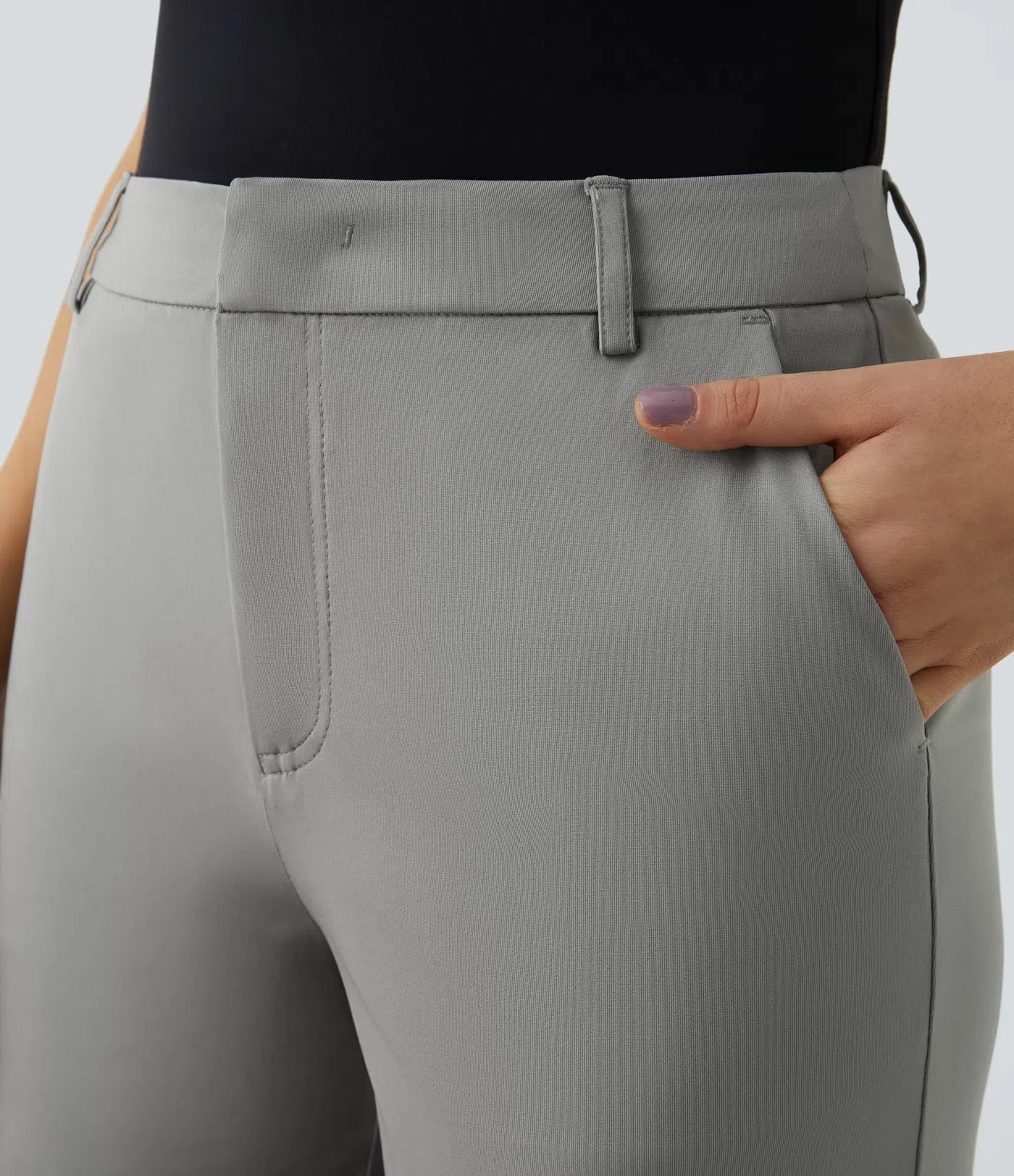 BumFlair - Mid Rise Pocket Straight Leg Work Pants