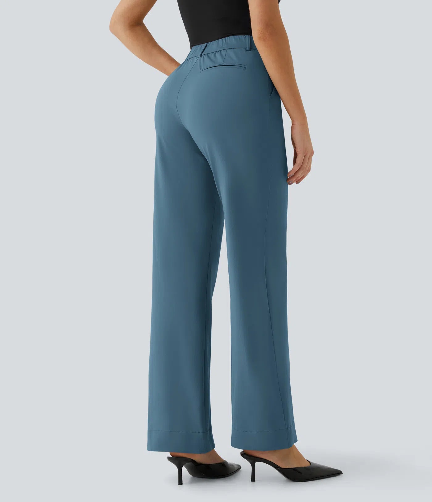 BumFlair - Mid Rise Pocket Straight Leg Work Pants