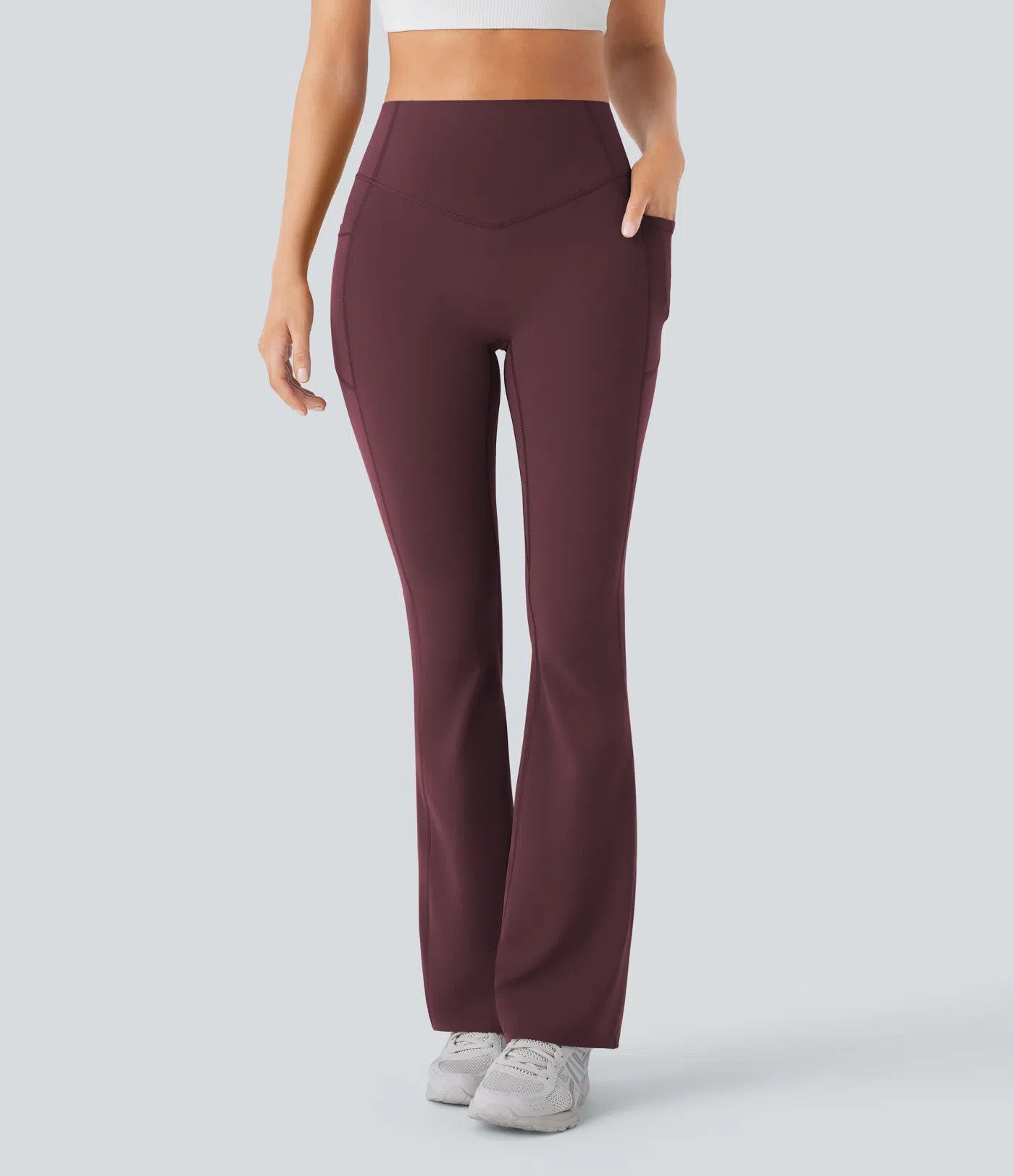 BumFlair - High Waisted Scrunch Butt Lifting Tummy Control Pocket Shaping Yoga Bootcut Leggings
