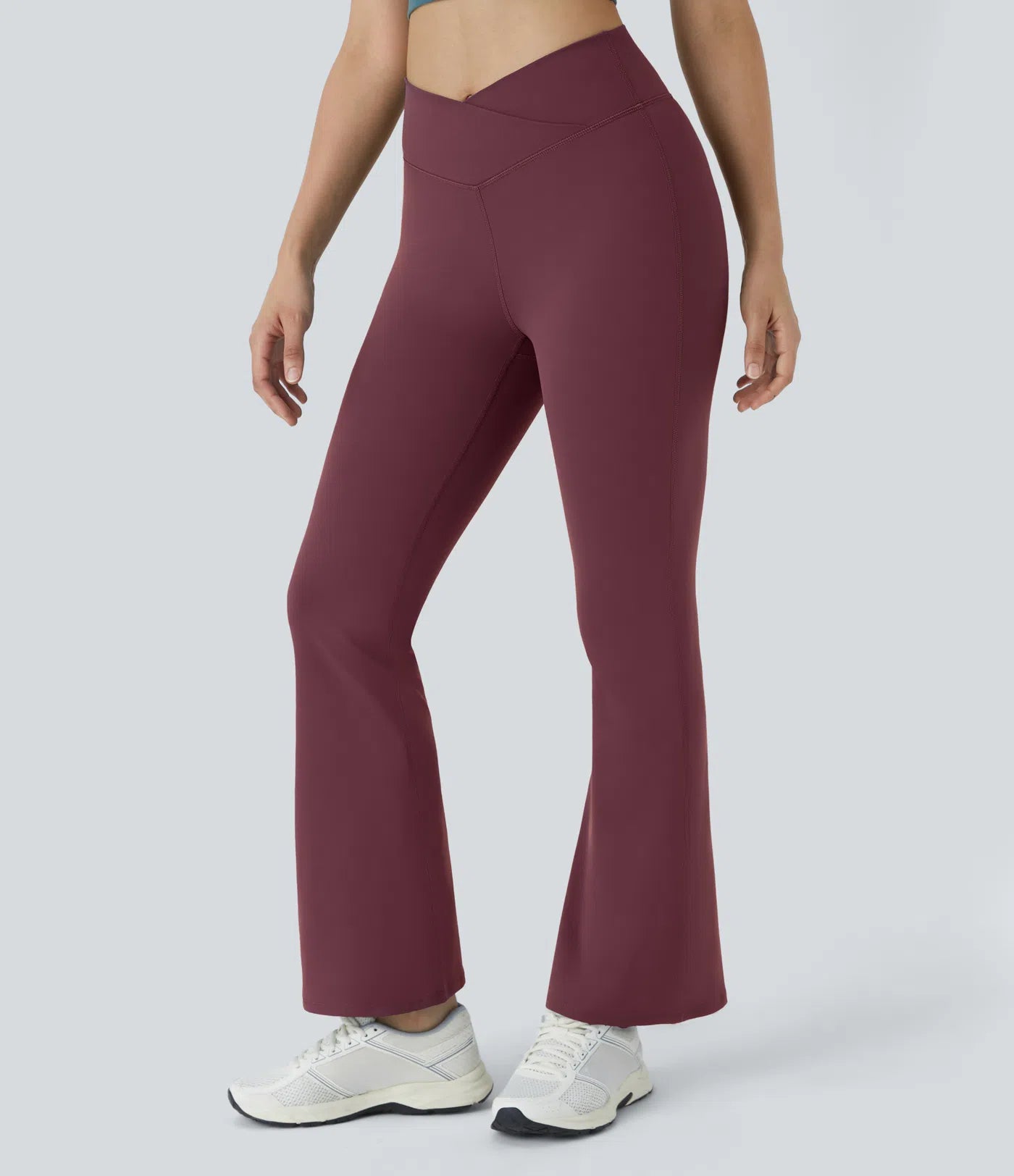 BumFlair – DayStretch High Waisted Crossover Flare Yoga Leggings