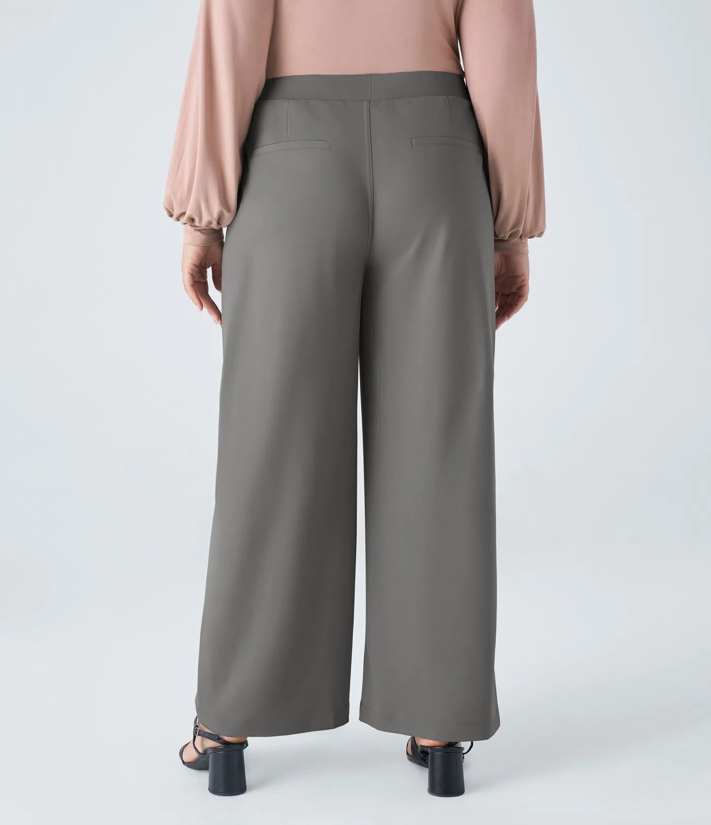 BumFlair - DayStretch High Waisted Pocket Straight Leg Work Plus Size Pants