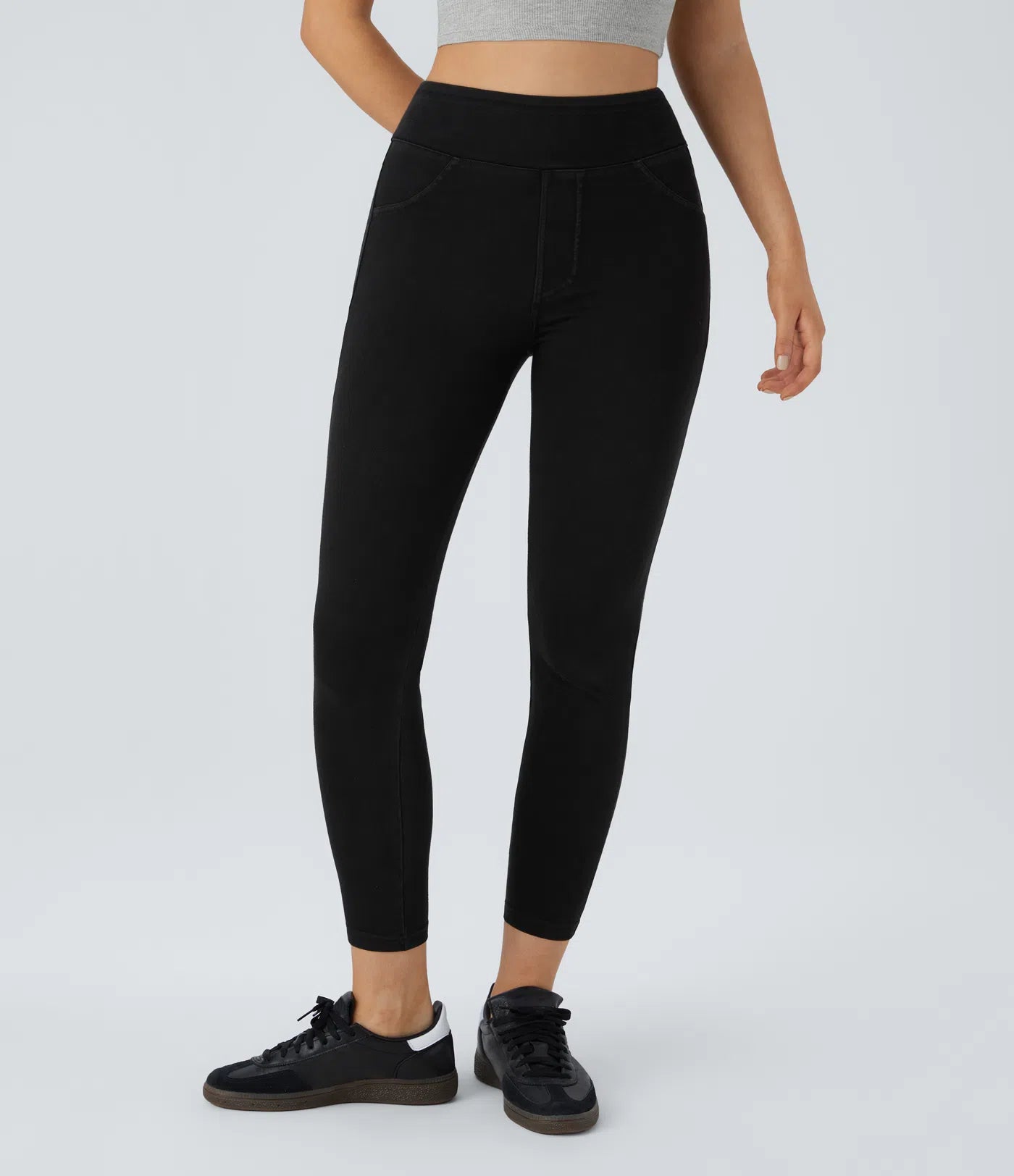 BumFlair - High Waisted Pocket Denim Casual Leggings