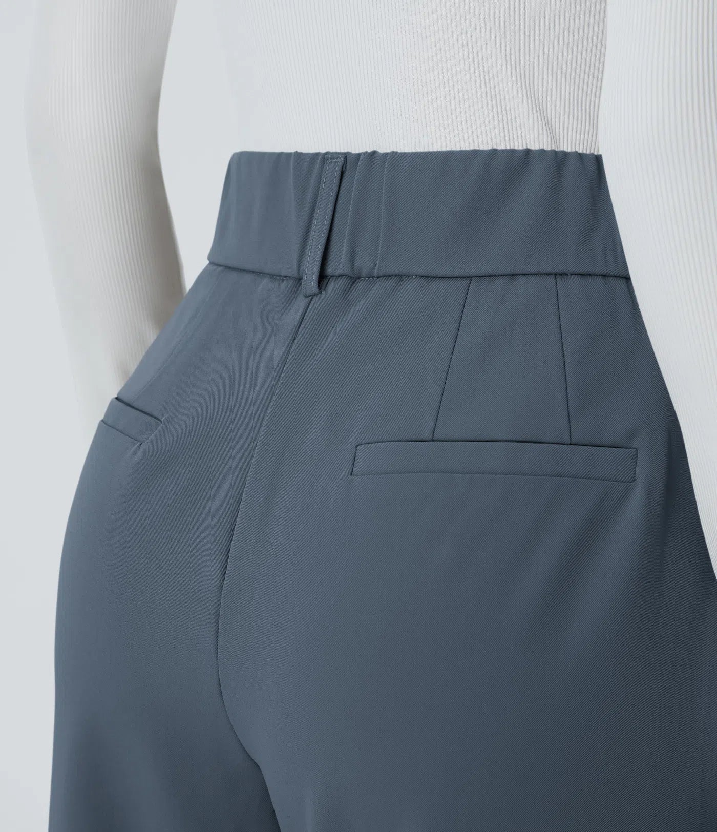 BumFlair - High Waisted Pocket Solid Work Tapered Pants