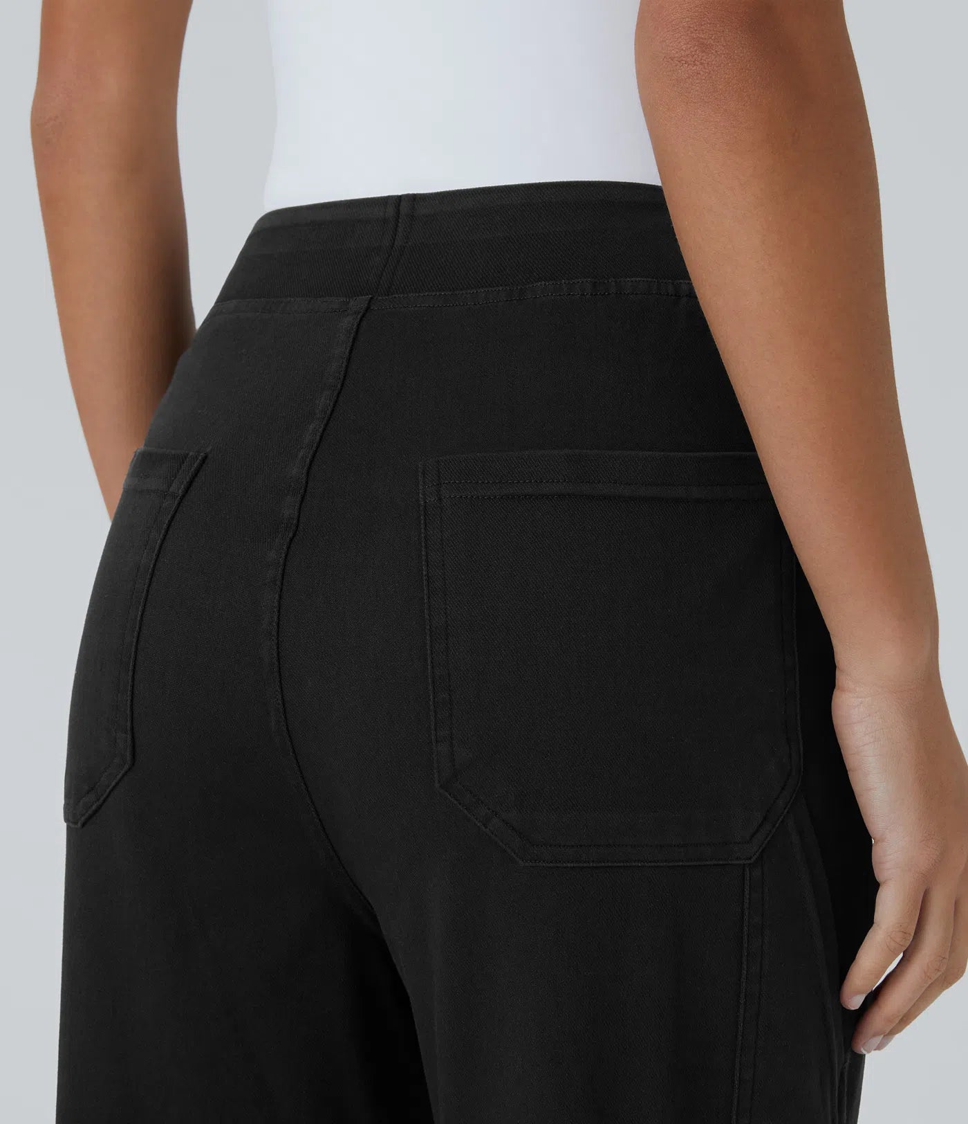 BumFlair - Mid Rise Pockets Straight Leg Casual Cargo Jeans