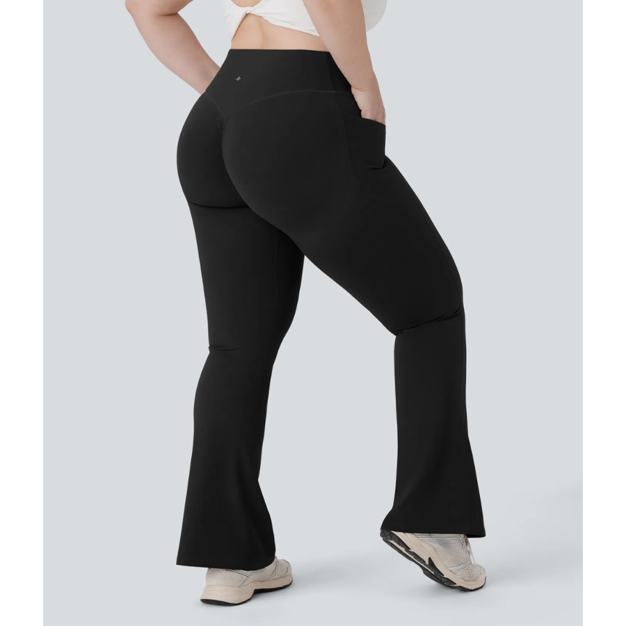BumFlair – Tummy Control Bootcut Yoga Leggings for Plus-Size Women