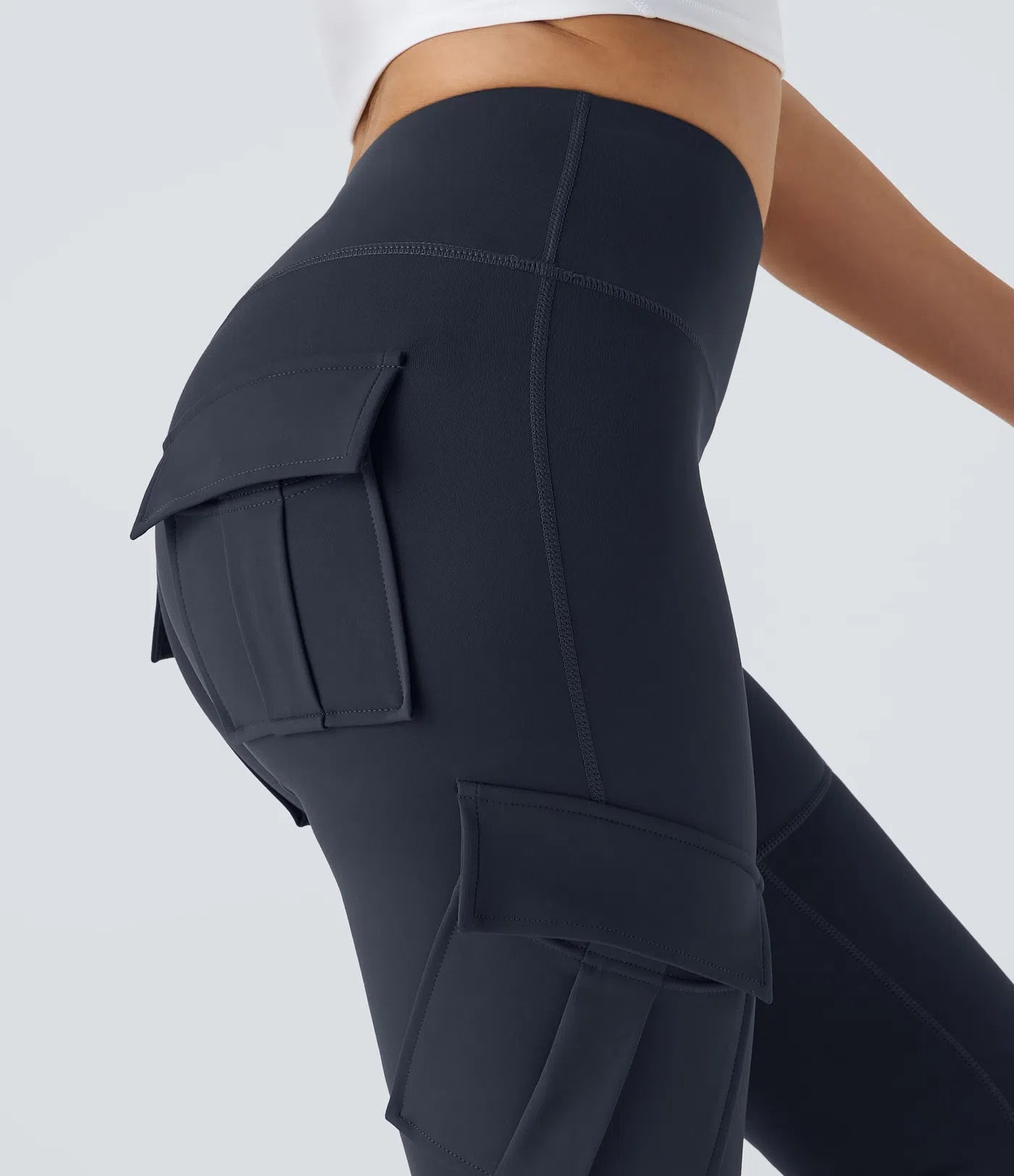 BumFlair - DayStretch High Waisted Cargo Pocket Skinny Yoga Leggings