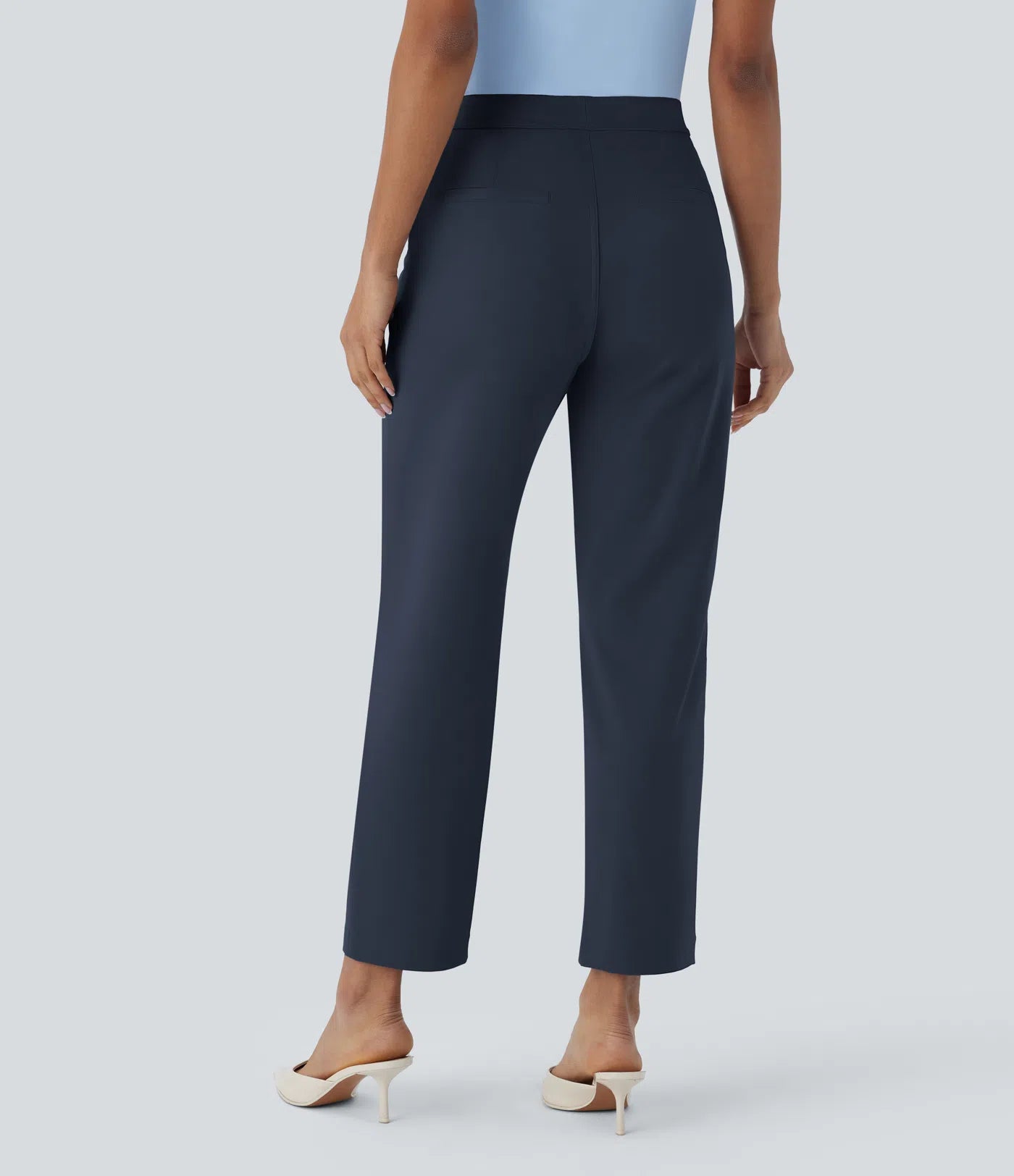 BumFlair - DayStretch High Waisted Pocket Ankle Length Tapered Work Pants