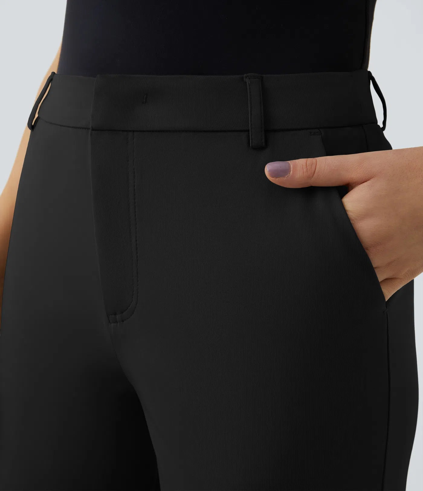 BumFlair - Mid Rise Pocket Straight Leg Work Pants