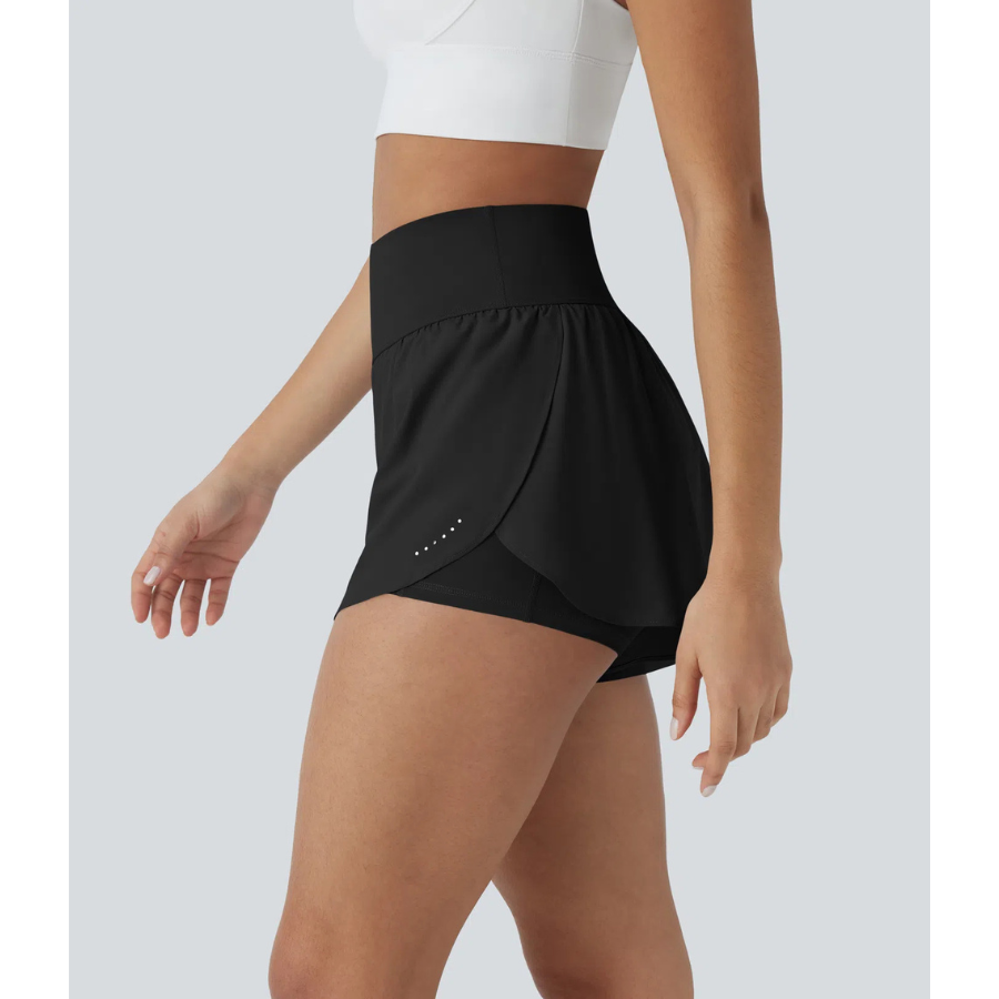 BumFlair – QuickDry 2-in-1 Reflective Running Shorts for Women
