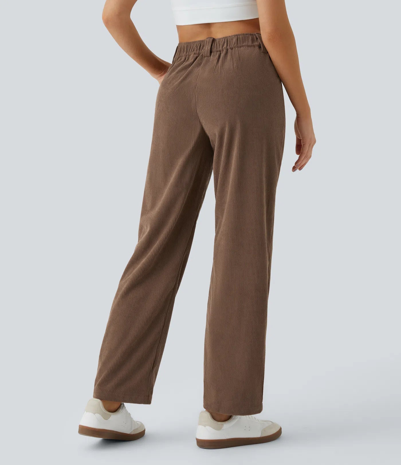 BumFlair – Mid Rise Zipper Pocket Corduroy Casual Pants
