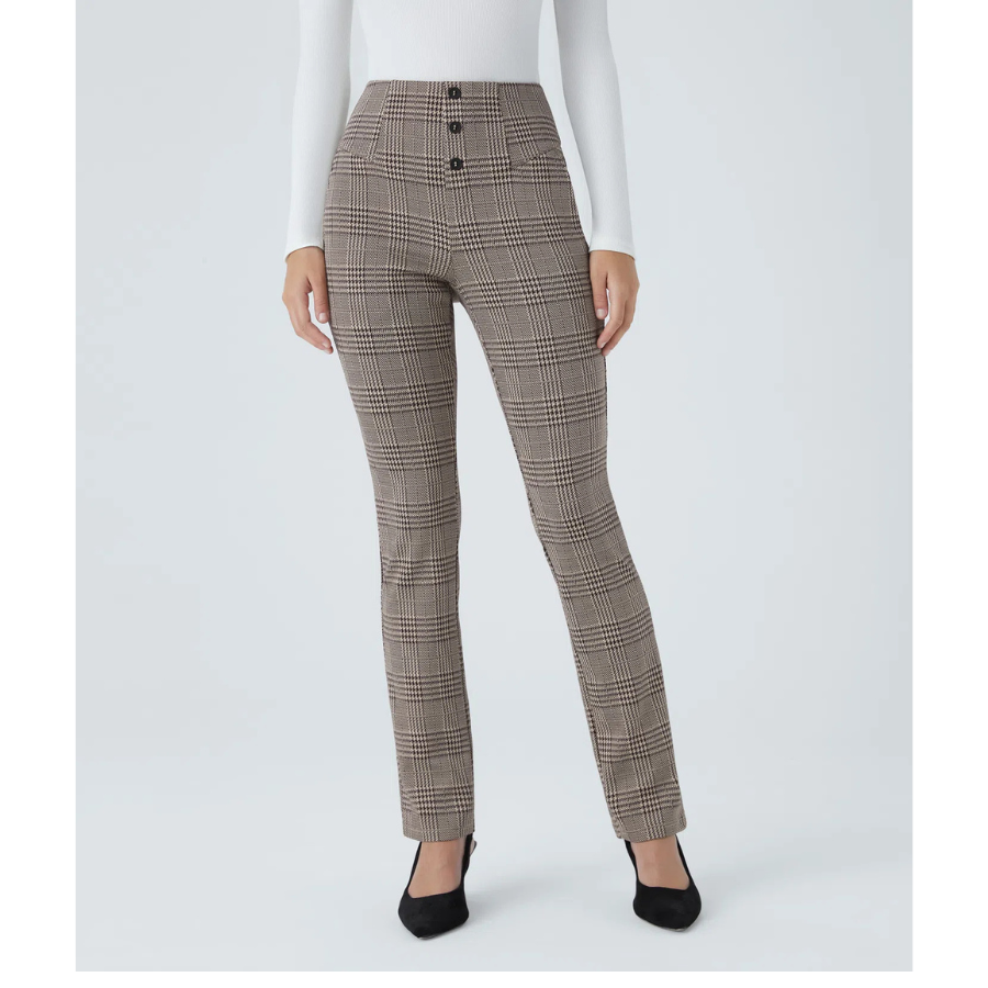 BumFlair – Flexible Comfort Plaid Pants for Women