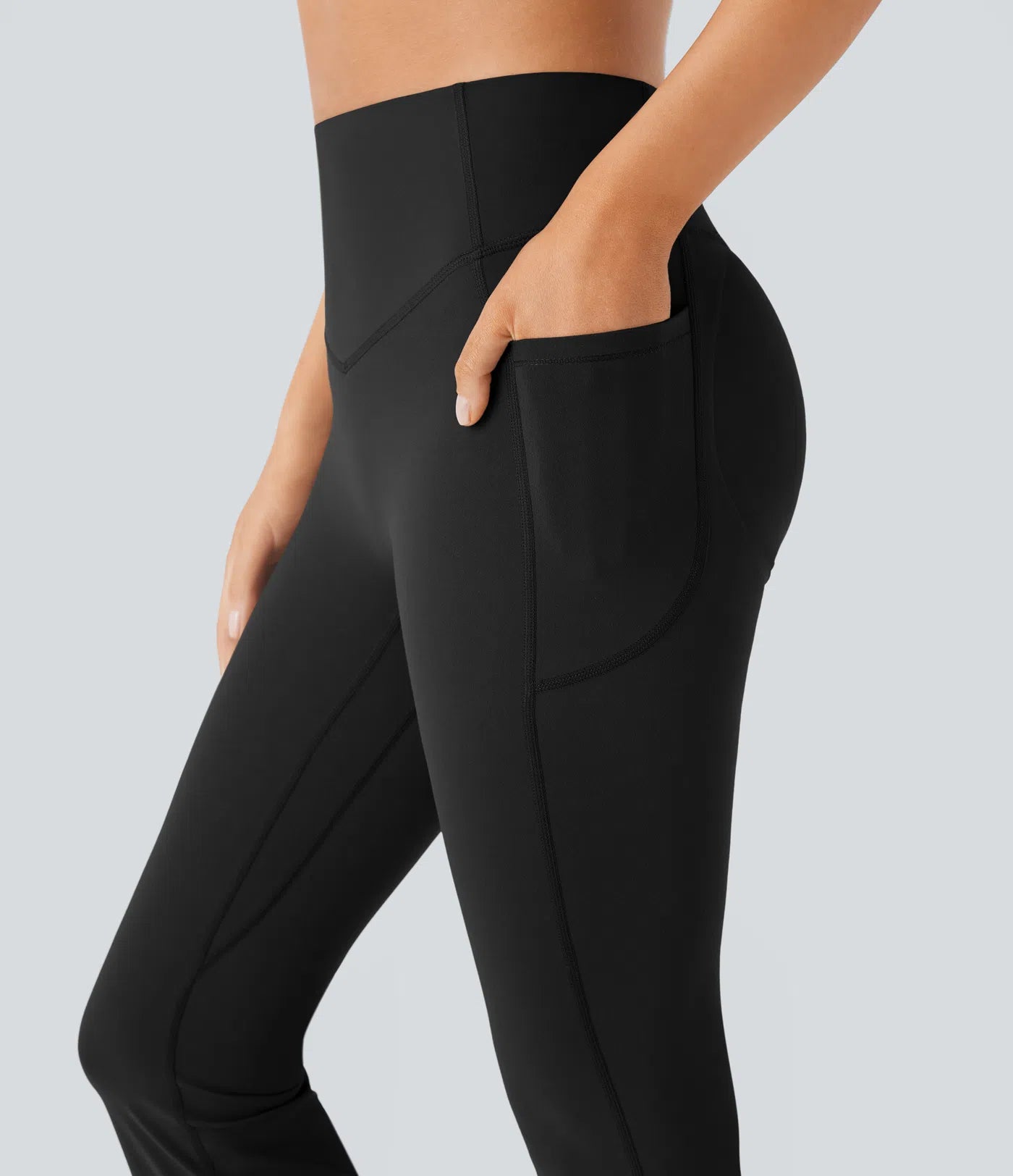 BumFlair - High Waisted Scrunch Butt Lifting Tummy Control Pocket Shaping Yoga Bootcut Leggings
